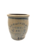 Early Northern Pottery Advertising Crock