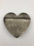 Important Pewter Heart Box