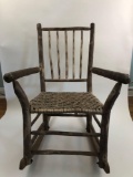 Primitive Hickory Type Rocking Chair