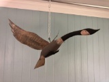 Folk Art Hanging Metal Flying Goose