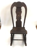 Late 1800s Balloon Back Rocking Chair