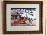 Sinclair Dino Framed Print - Bubba's Flying Service