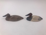 Hand painted miniature iron duck decoys by Cap'n Harry R Jobes