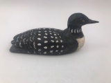 Hand carved hand painted loon by Bob Bass