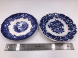 Two Ironware blue & white plates