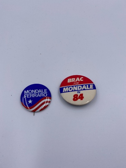 1984 Walter Mondale Presidential Campaign Buttons