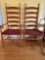 Lot of two ladder back chairs
