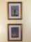 Pair of framed soldier prints