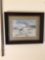 Framed and matted ocean sand dune by Williams