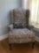 Paisley Print Upholstered Wing Back Chair