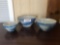 Assorted Lot of Blue Salt Glaze Bowls