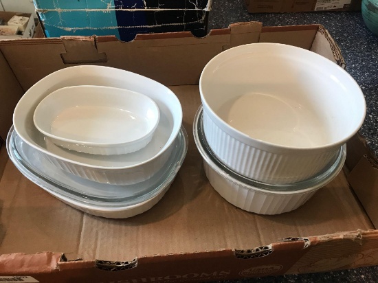Box lot of casserole dishes