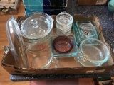 Glass kitchenware box lot