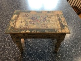 Small wooden foot stool with original paint