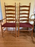 Lot of two ladder back chairs