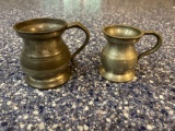 2 small pewter measures