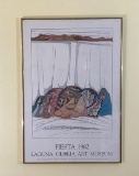 Framed Fiesta 1982 Laguna Gloria Art Museum Poster