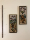 Pair of Asian Framed Needle Point