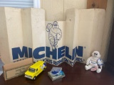 Misc. Michelin Box Lot with small stuffed Mr. Bib