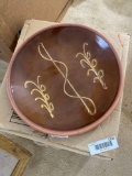 Set of 4 Old Sturbridge Village Redware Pottery Plates