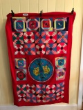 Handmade Quilt with vibrant bright colors