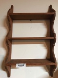 Small wooden wall shelf