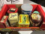 Box Lot of Misc. Tins