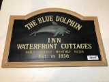Hanging Reproduction sign wall art - The Blue Dolphin