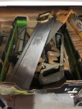 Box of assorted saws