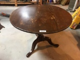 Round wooden kitchen table