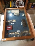 Wooden and glass display case- contents NOT included