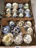 Assorted lot of cups and saucers