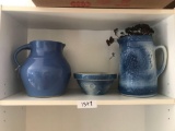 Lot of Blue & White Pottery (some Salt Glaze)