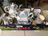 Assorted Lot of china pots, cups, saucers, etc.
