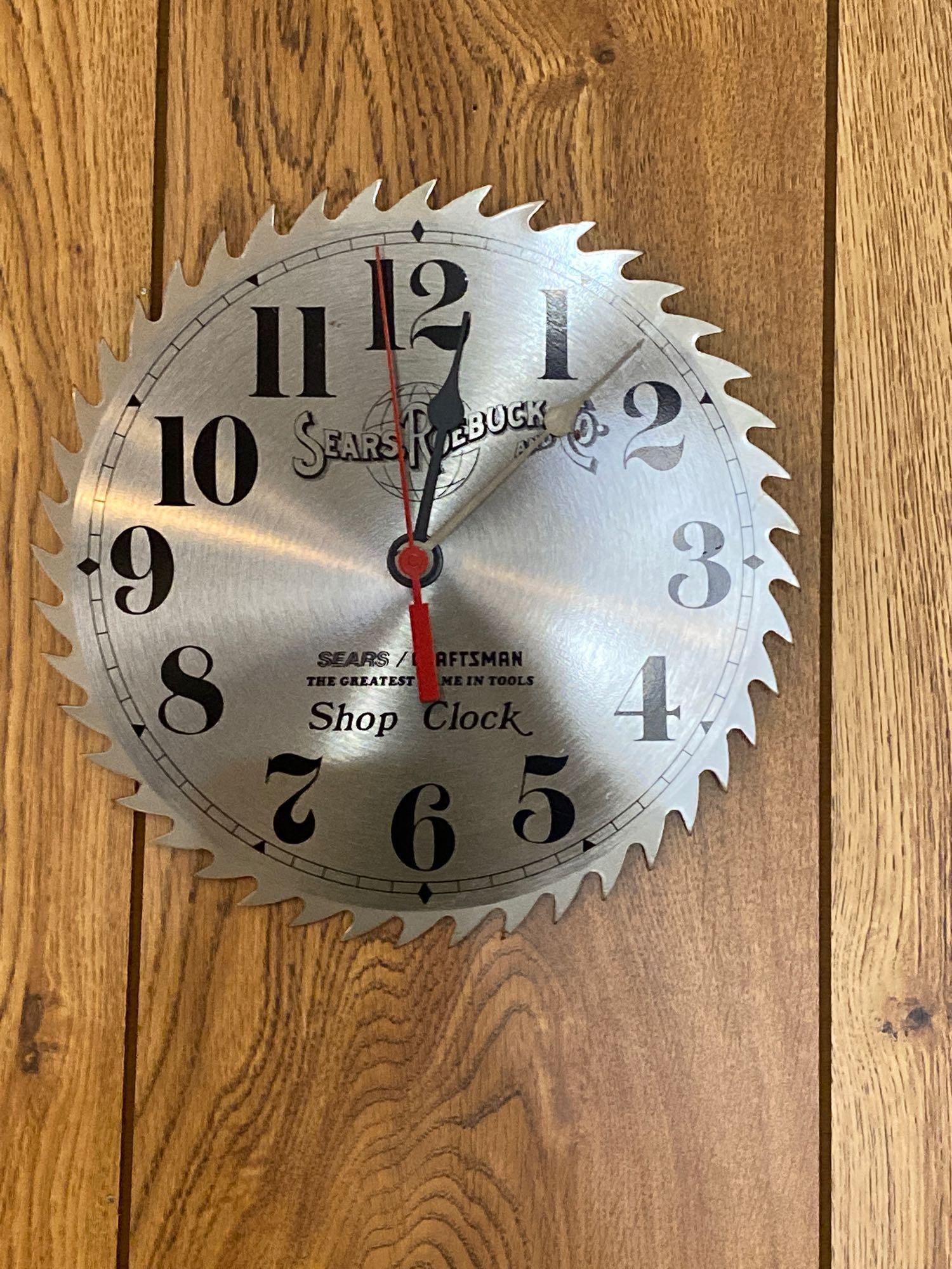 Sears & Roebuck Saw Blade Shop Clock | Proxibid