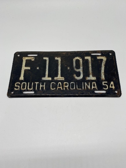 1954 Antique South Carolina License Plate