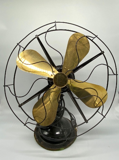 Antique Brass Oscillating Fan