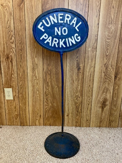 Antique Funeral No Parking Sign