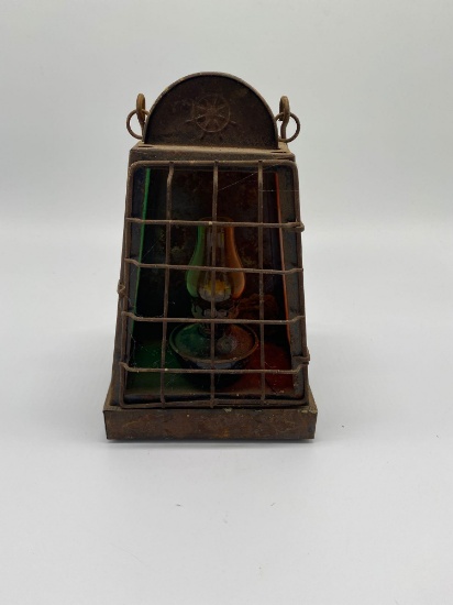 Antique oil signal lantern