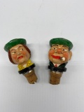 Hand Carved & Painted German Bottle Stops