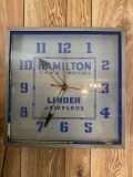 Vintage Hamilton Electric Advertising Wall Clock