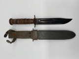 WW2 US Navy MK 2 Fighting Knife by Camillus with Scabbard