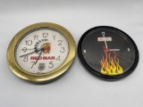 Red Man & Hot Rod Clock Lot