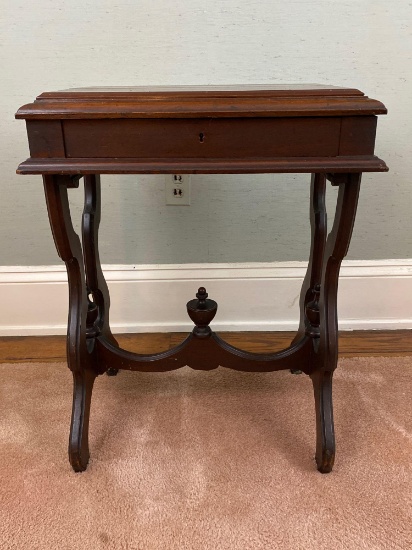 1870 Mahogany Sewing Table with Drawer
