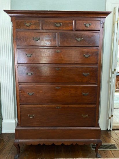 1760-1780 NC/VA Walnut High Boy Chest