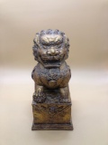 Wooden Chinese Foo Dogs Set of 2