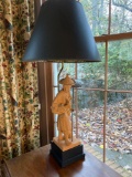 Oriental Clay Figure Lamp