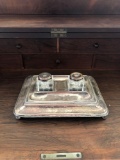 Silver Plated Inkwell Set