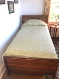 1800's Twin Sized Wooden Bed. Matching Set of 2.