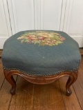 1890s Embroidered Foot Stool